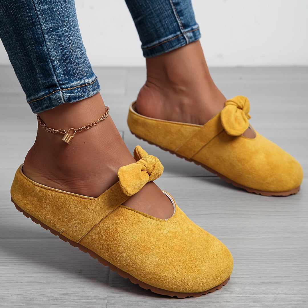 Bow Slip-On Mules, Women's Soft Fit