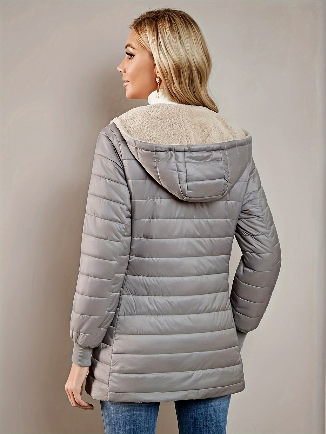Quilted Longline Coat for Women