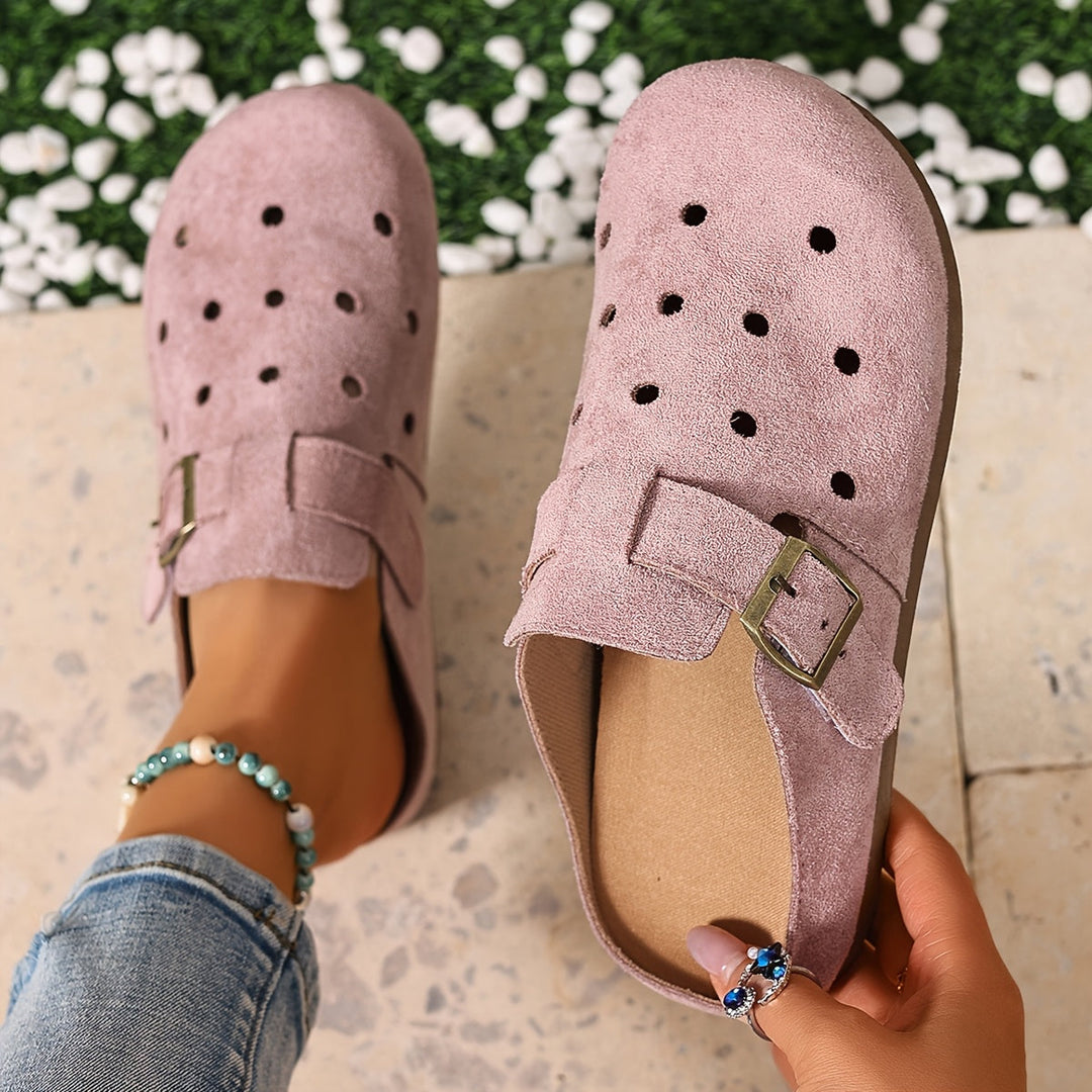 Buckle-Detail Slip-On Clogs for Women