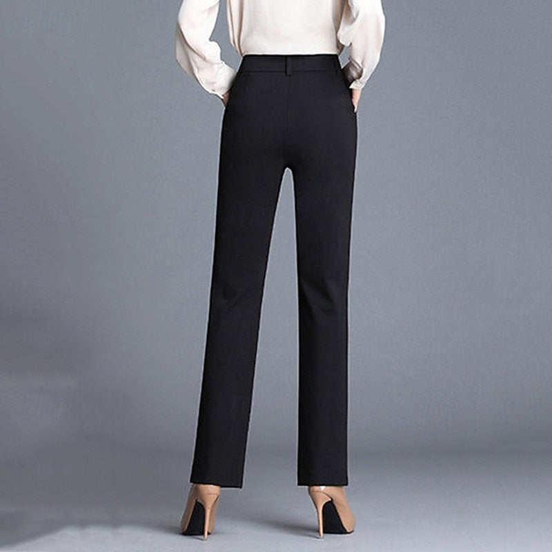 Straight-Leg Trousers for Women, Tailored Style