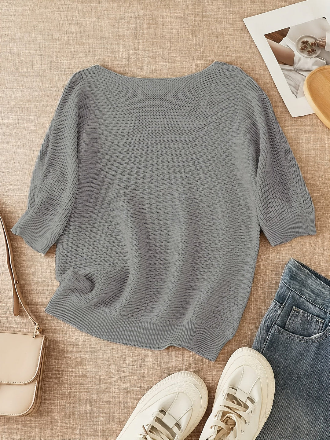 Open-Knit Sweater for Women, Relaxed Style