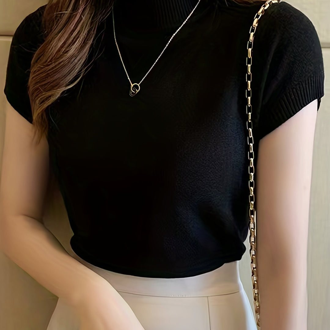 Ladies Refined Mock-Neck Top