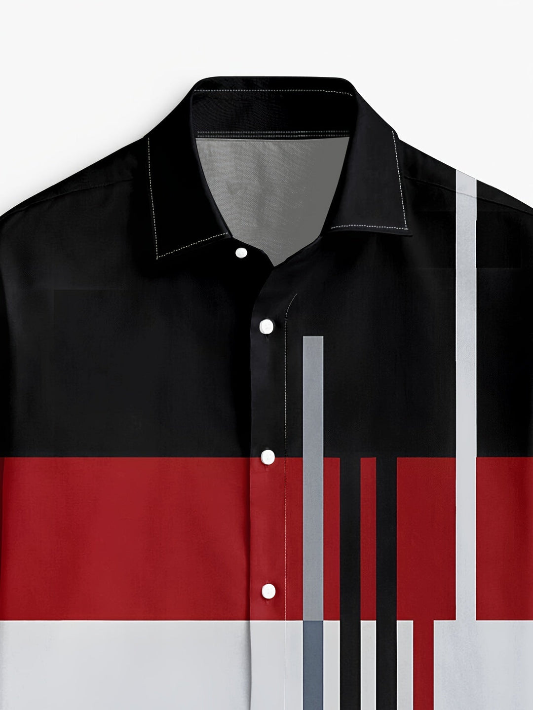 Men's Colour-Block Long-Sleeve Shirt