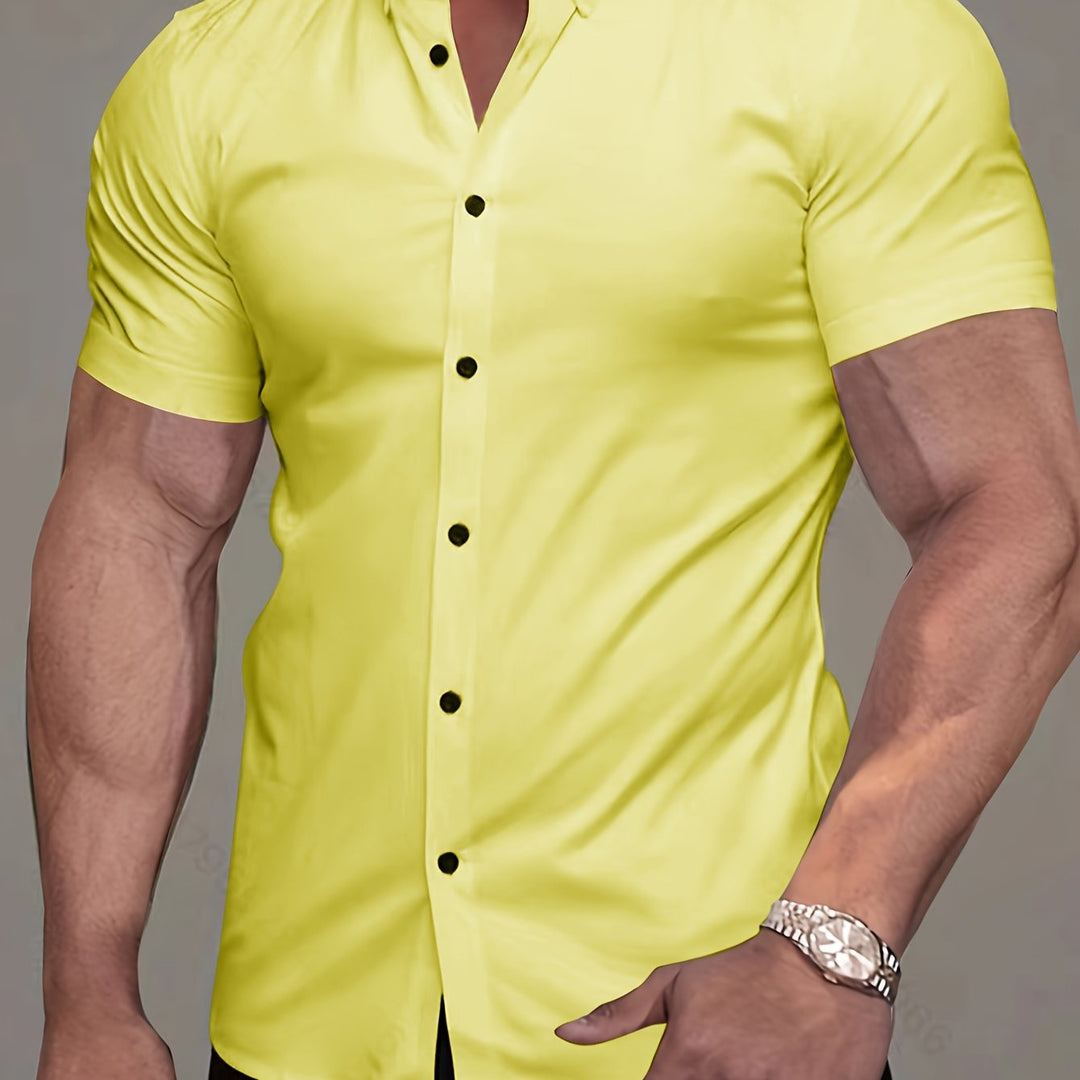Refined Short-Sleeve Shirt for Men, Plus Size