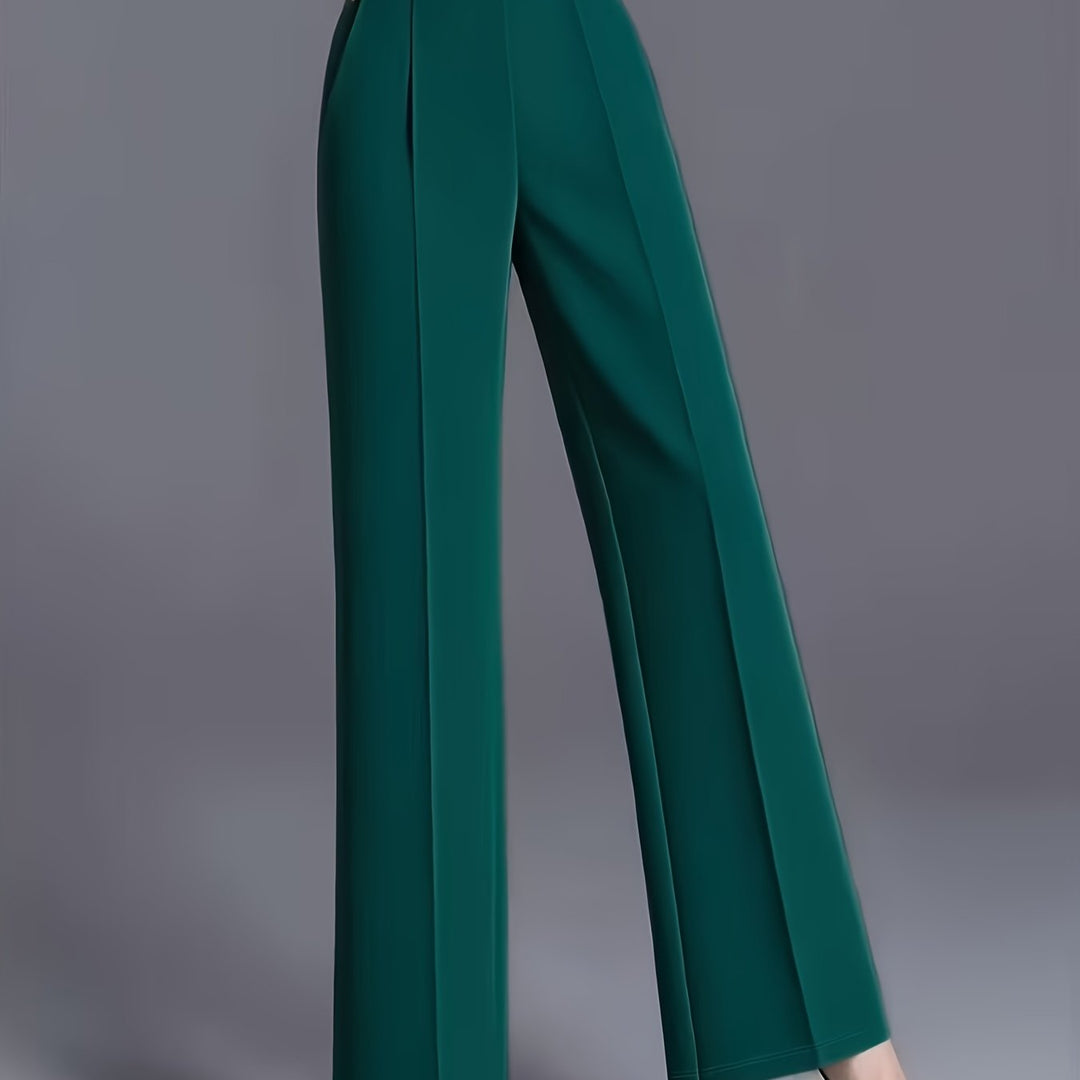 Ladies High-Waisted Wide-Leg Pants