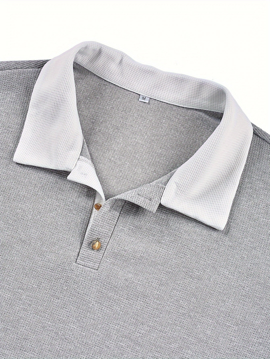 Long-Sleeve Polo Shirt, Men's Textured Fit