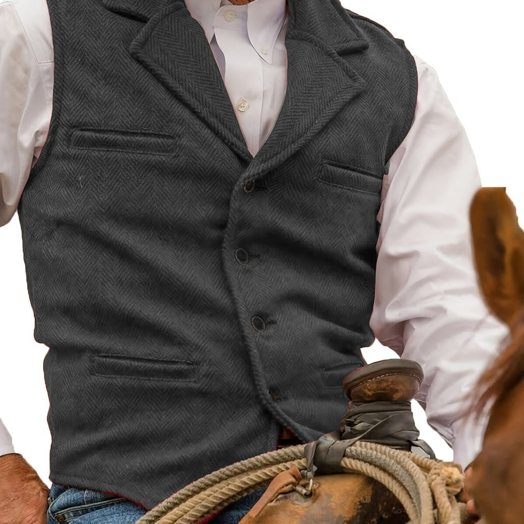 Heritage Herringbone Vest for Men, Plus Size