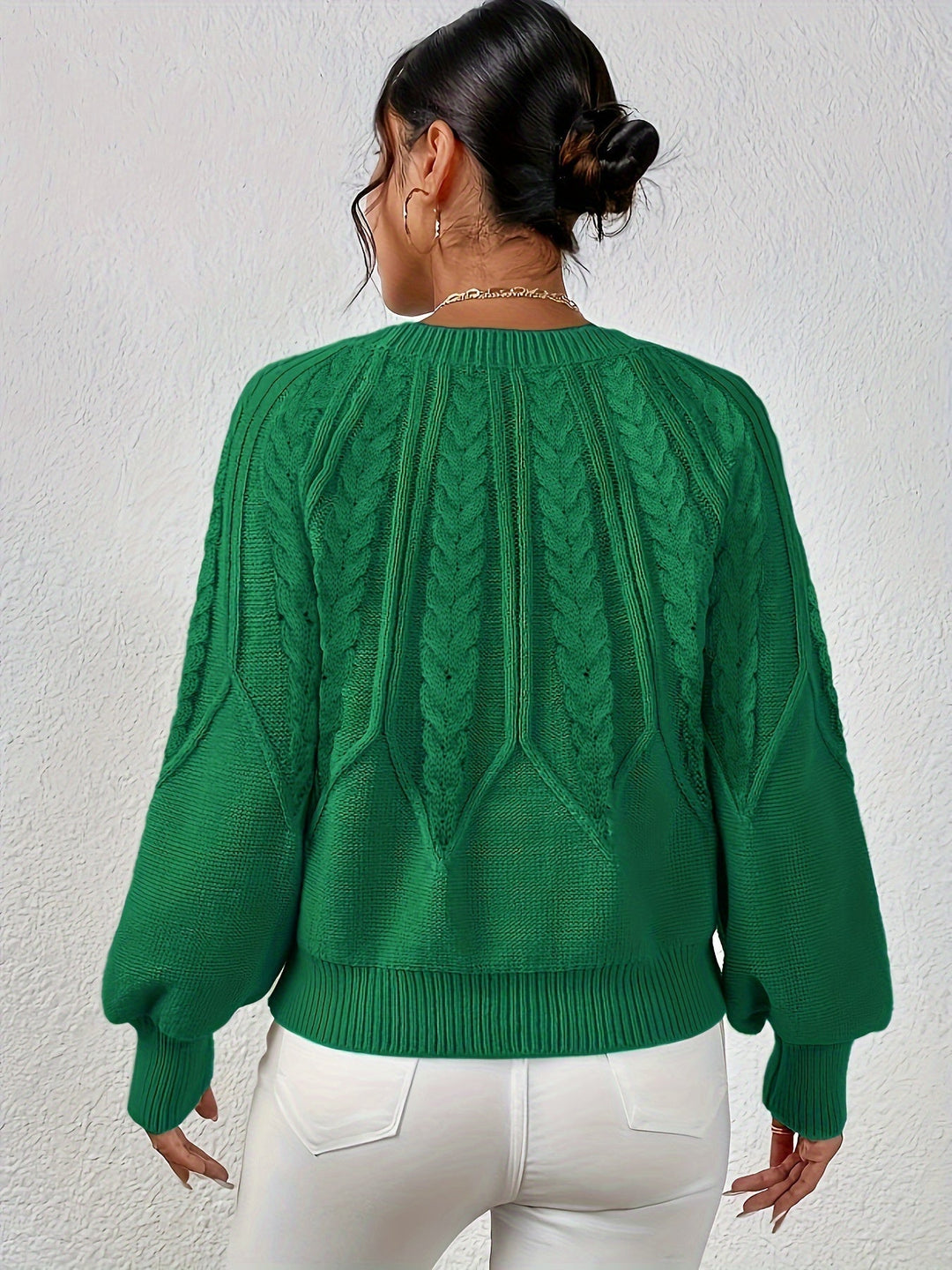 Relaxed Cable-Knit Sweater for Women