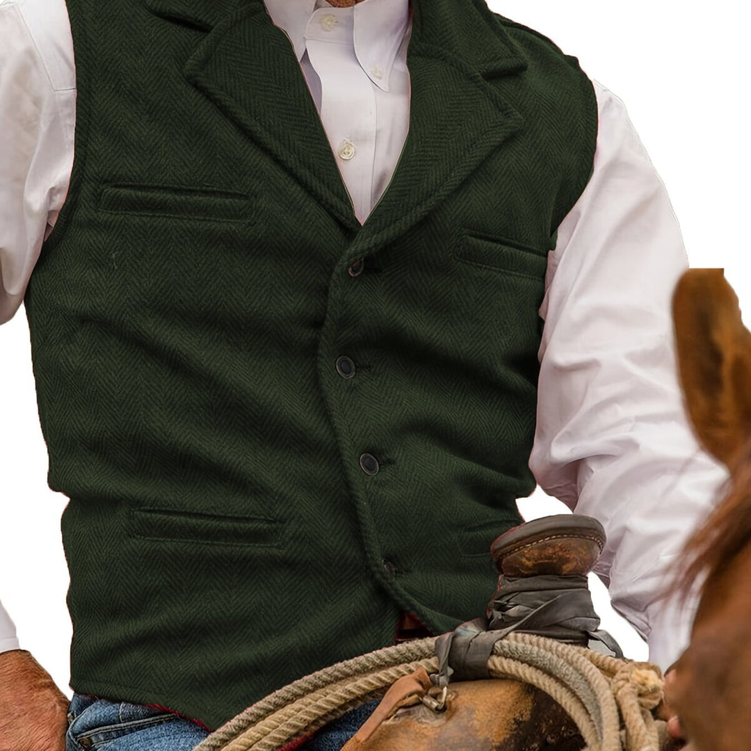 Heritage Herringbone Vest for Men, Plus Size