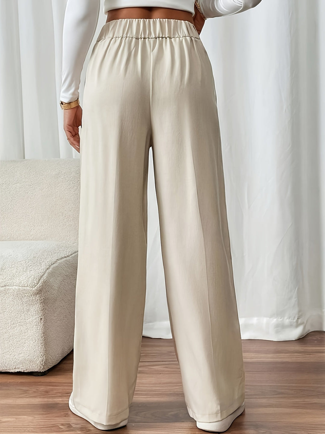 High-Waist Wide-Leg Pants for Women, Tailored Style