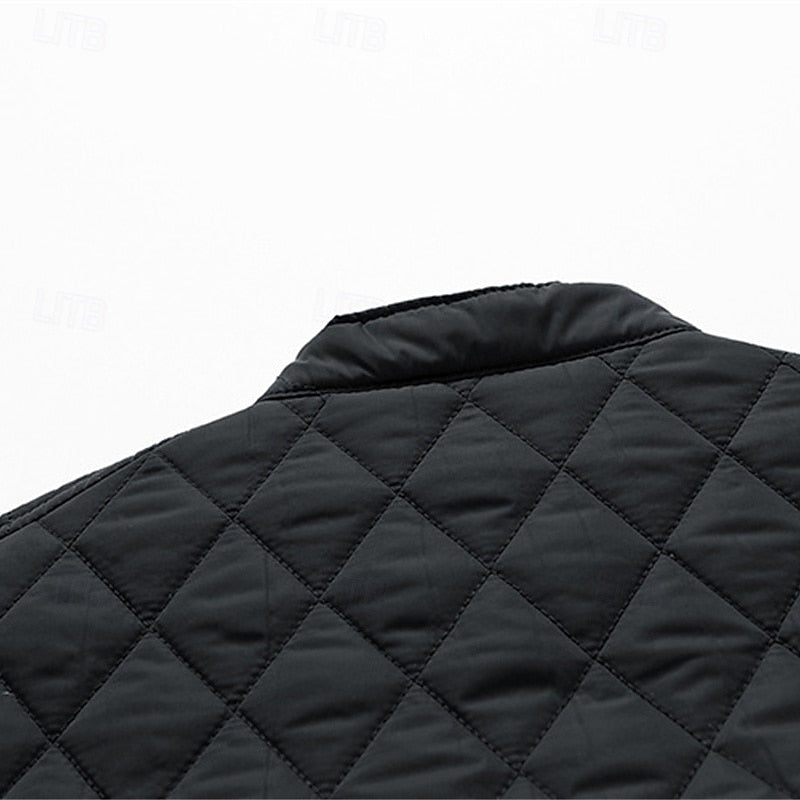 Quilted Stand-Collar Jacket for Men