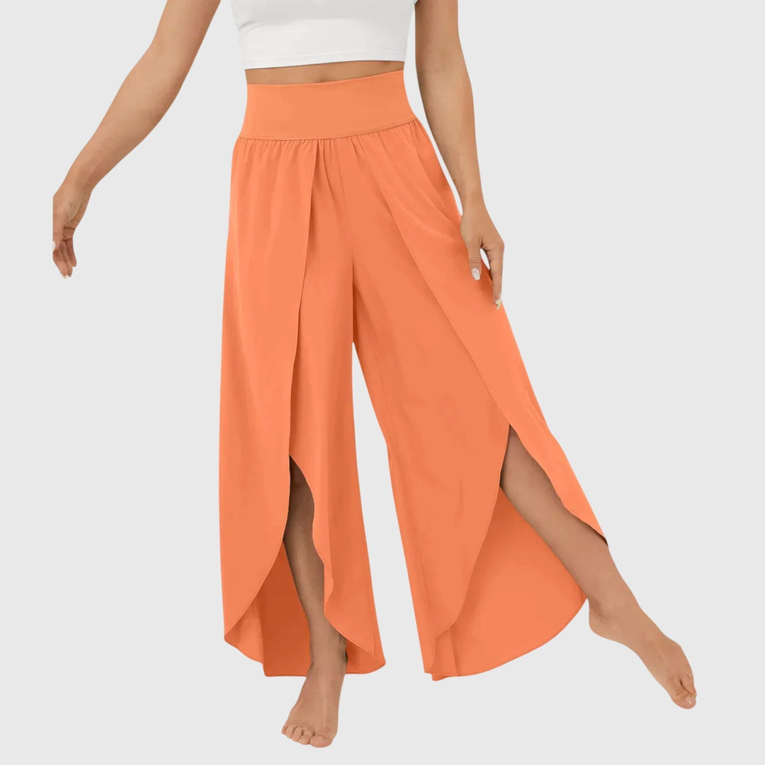 Flowing Wide-Leg Split Pants for Women