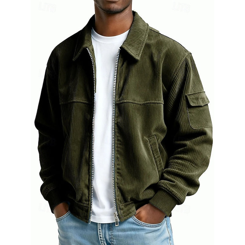 Men's Ribbed Textured Jacket