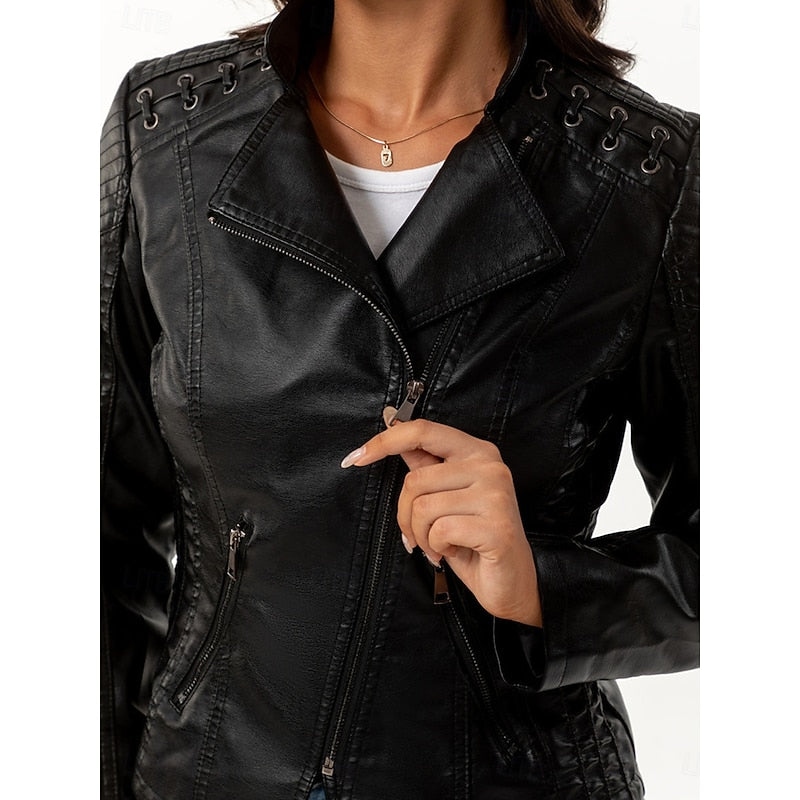 Sleek Biker Jacket for Women