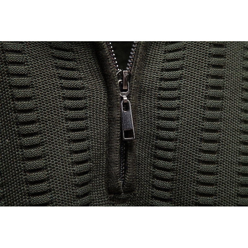 Textured Half-Zip Sweater for Men