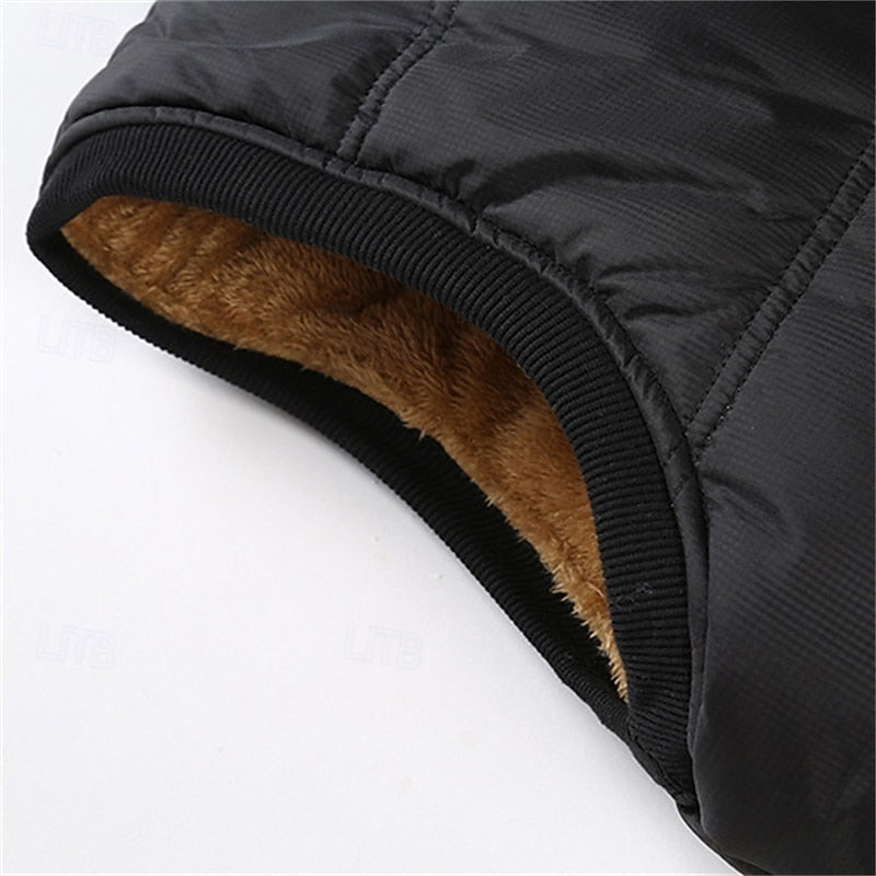 Sherpa-Lined Puffer Vest for Men, Plus Size