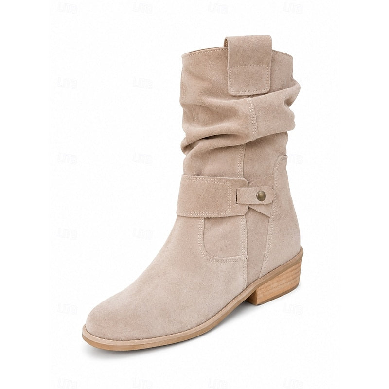 Women's Slouchy Buckle Ankle Boots