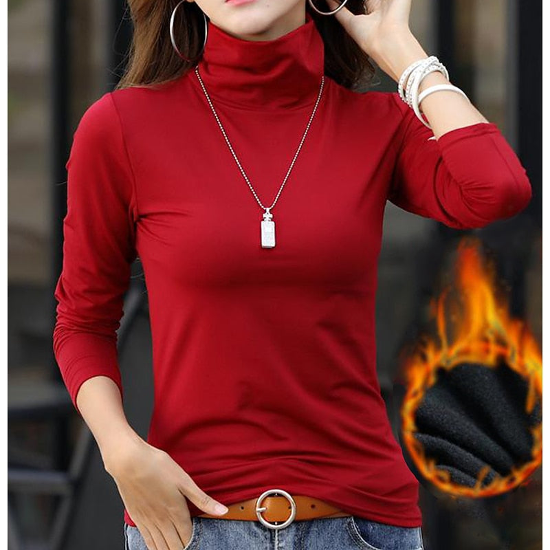 Women's Cozy Turtleneck Top