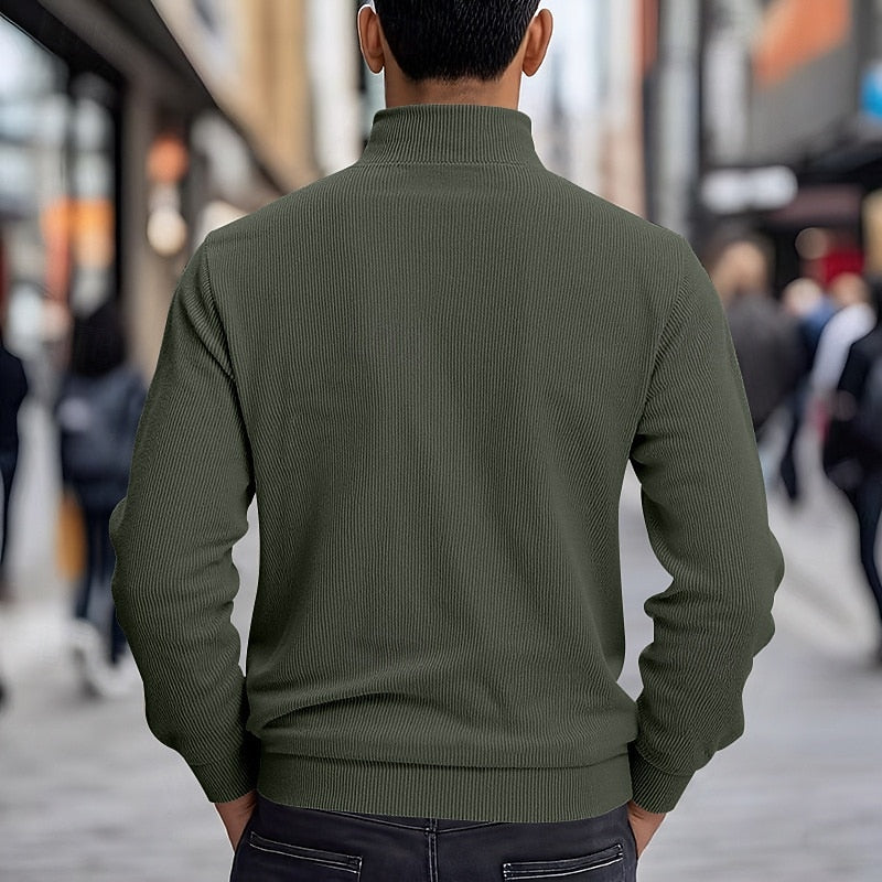 Plus Size Ribbed Utility Jacket for Men