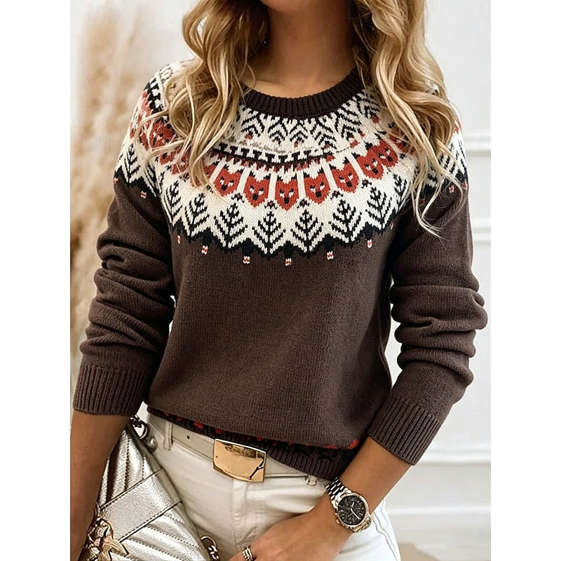 Knit Sweater, Women's Patterned Fit