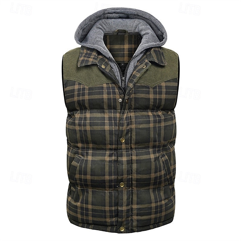 Hooded Quilted Gilet for Men