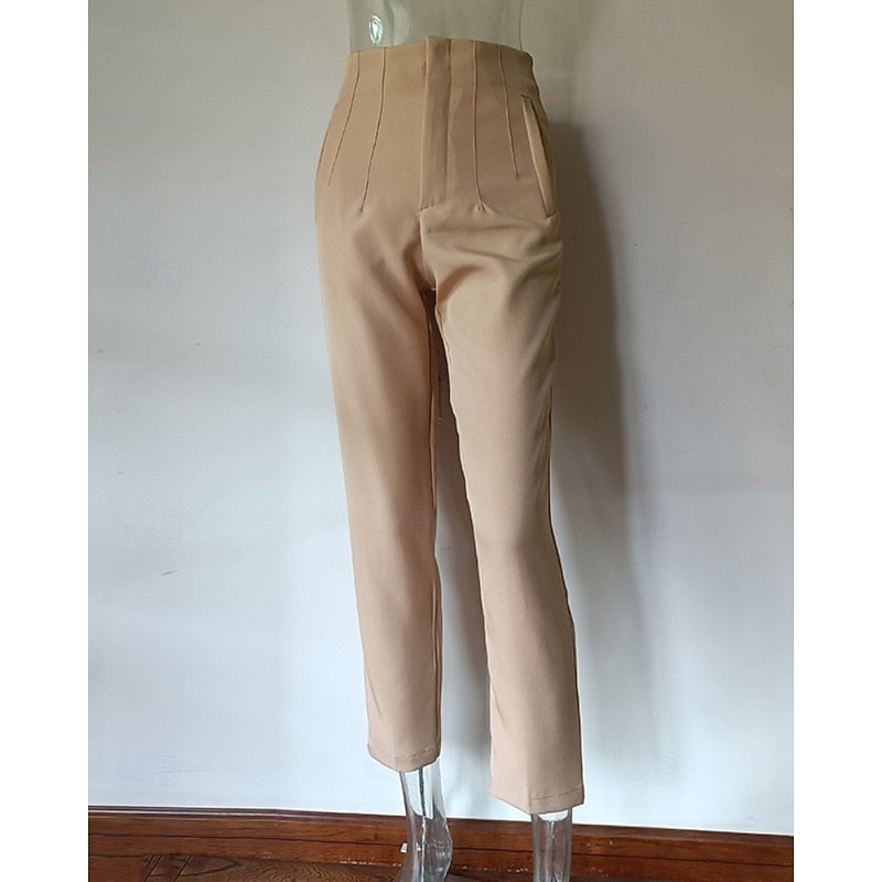 High-Waisted Tailored Trousers for Women
