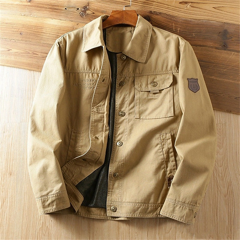 Rugged Utility Jacket for Men, Plus Size