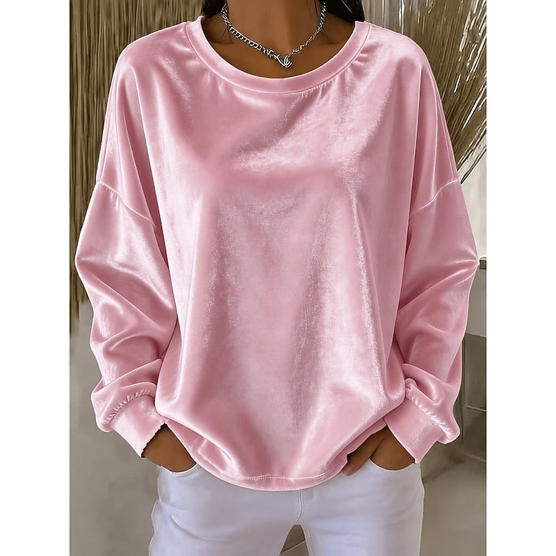 Crew-Neck Top for Women, Relaxed Style