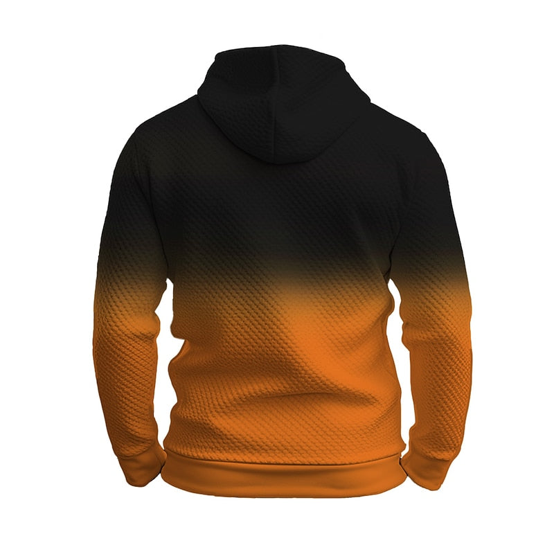 Halloween Textured Graphic Hoodie for Men, Plus Size