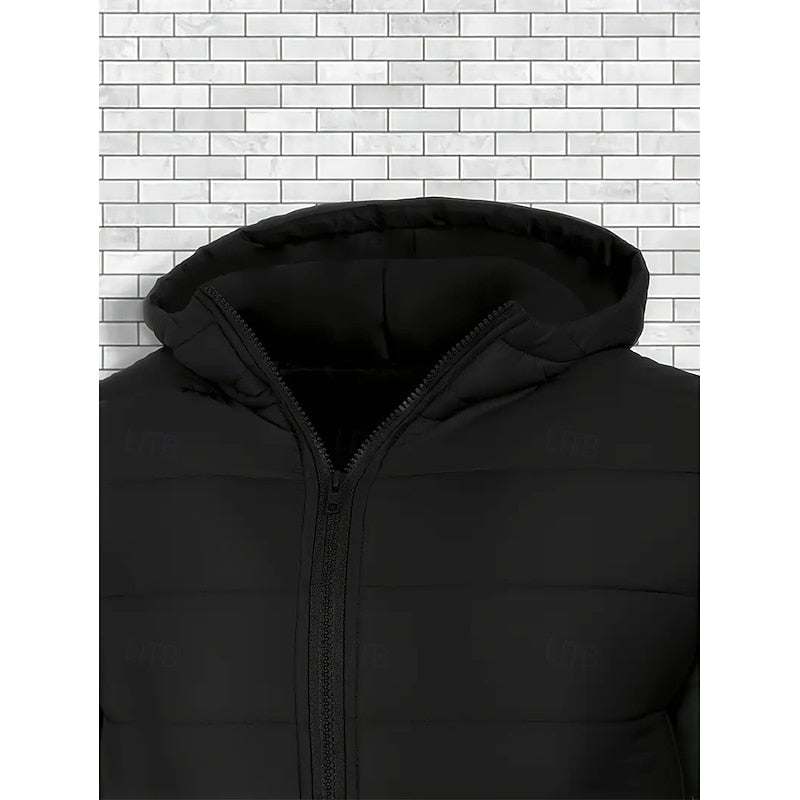 Hooded Quilted Puffer Jacket for Men