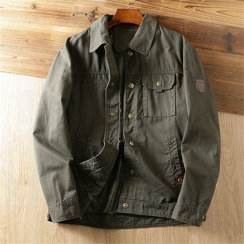 Rugged Utility Jacket for Men, Plus Size