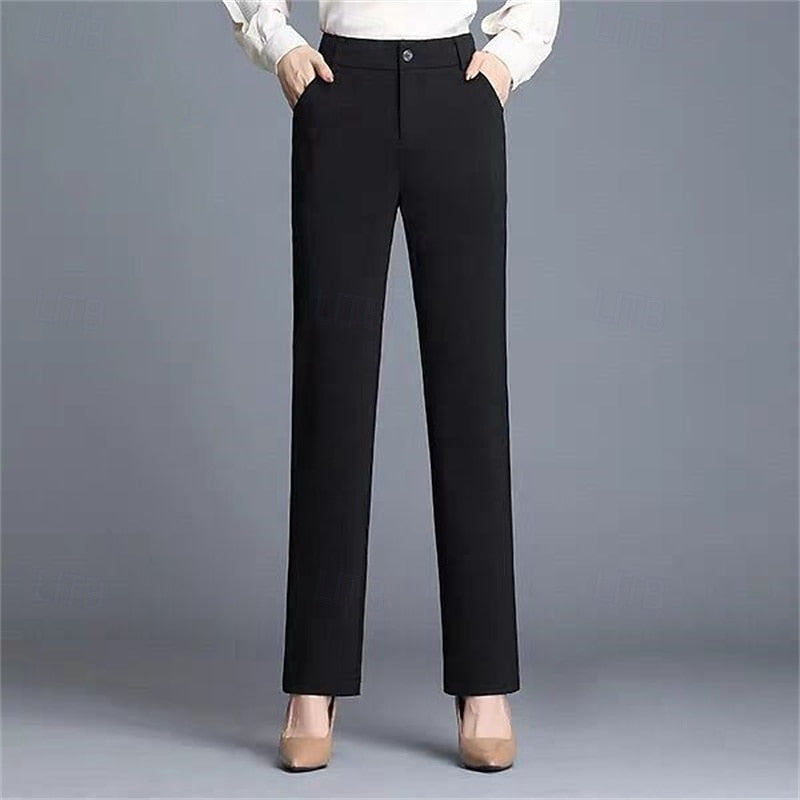 Straight-Leg Trousers for Women, Tailored Style