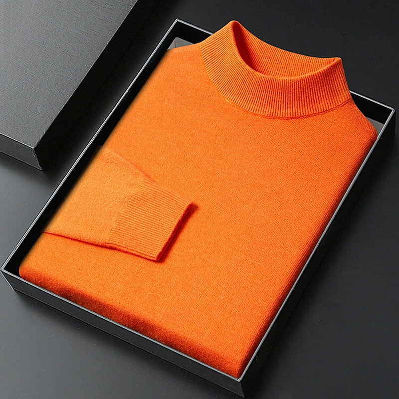 Mock Neck Sweater, Men's Refined Fit