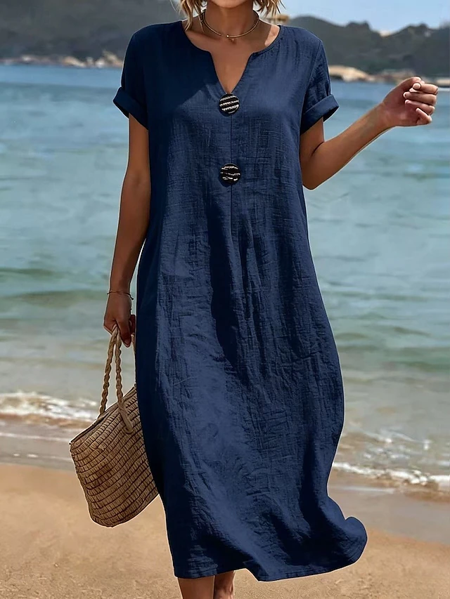 Midi Dress, Women's Relaxed Fit
