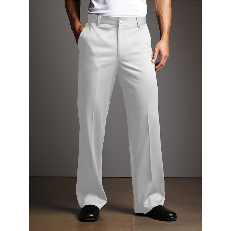 Tailored Straight-Leg Trousers for Men, Plus Size