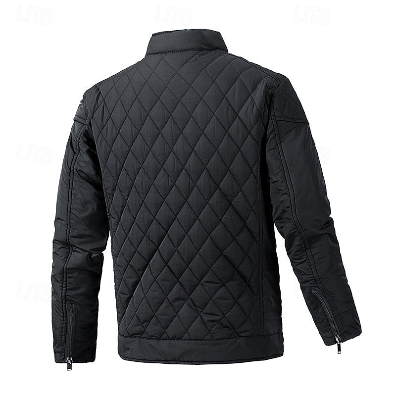 Quilted Stand-Collar Jacket for Men