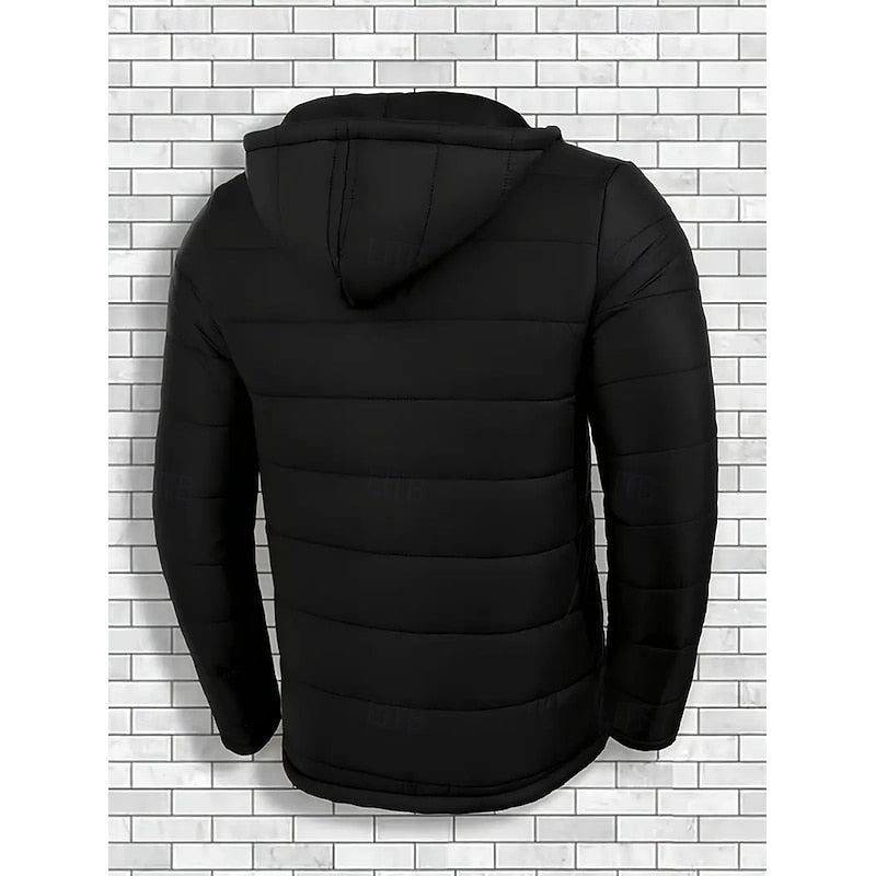 Hooded Quilted Puffer Jacket for Men