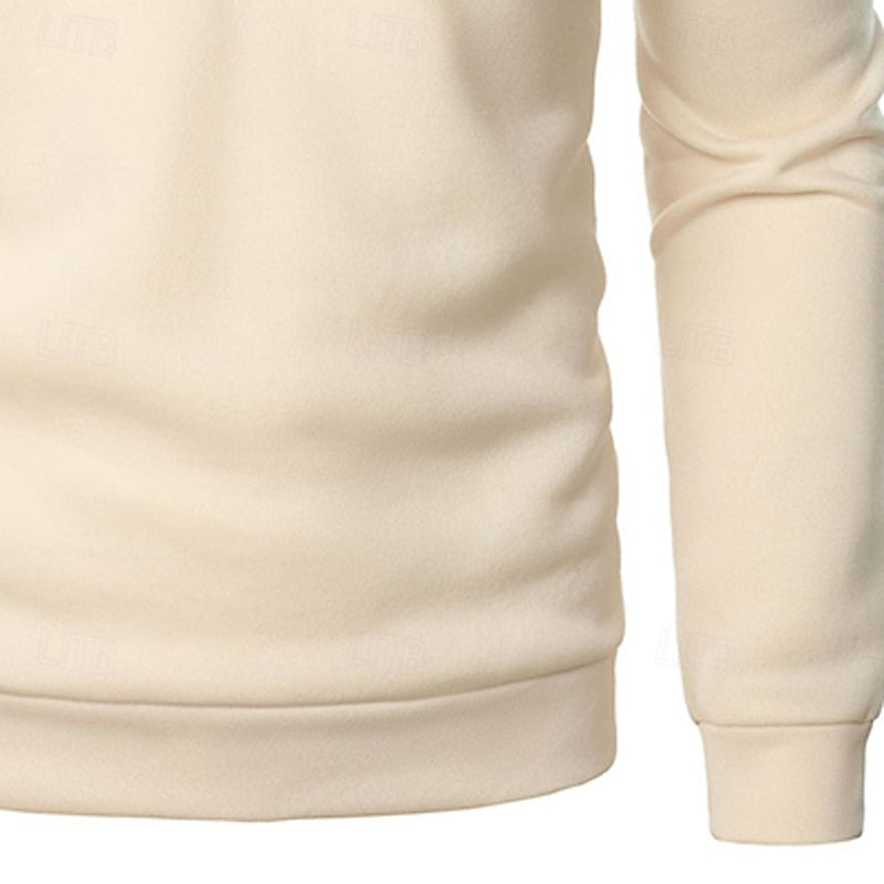 Quarter-Zip Stand-Collar Pullover for Men