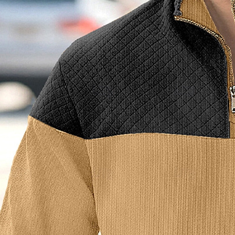 Quarter-Zip Pullover for Men, Plus Size