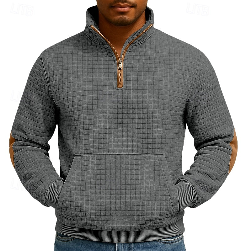 Quarter-Zip Pullover, Men's Textured Fit