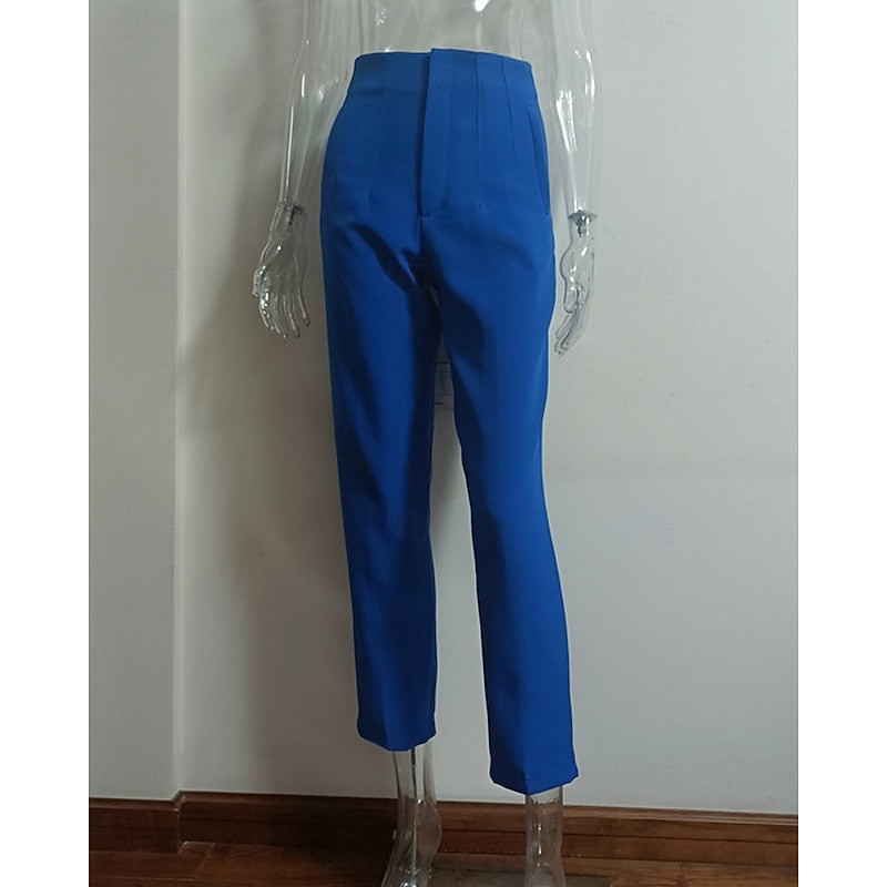 High-Waisted Tailored Trousers for Women
