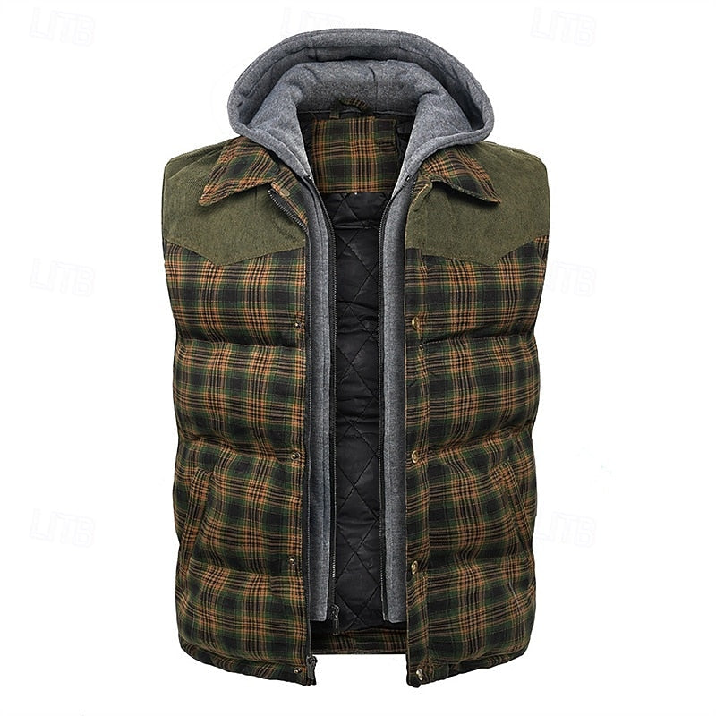 Hooded Quilted Gilet for Men