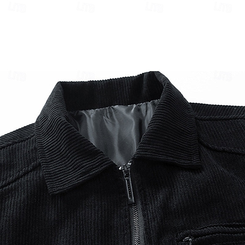 Men's Ribbed Lapel Jacket