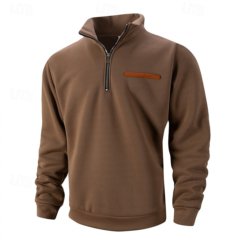 Quarter-Zip Pullover, Men's Refined Fit
