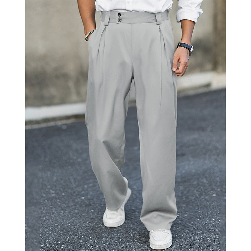 Pleated Tailored Trousers for Men