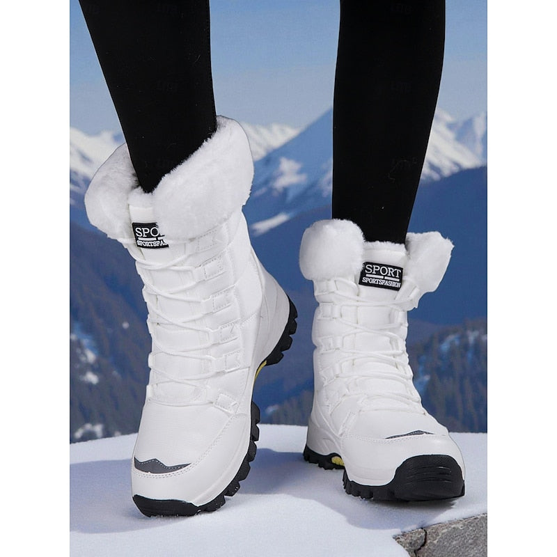 Cozy Lace-Up Winter Boots for Women