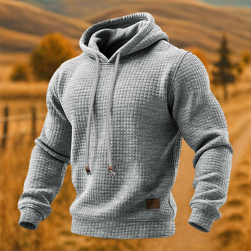 Men's Textured Pullover Hoodie