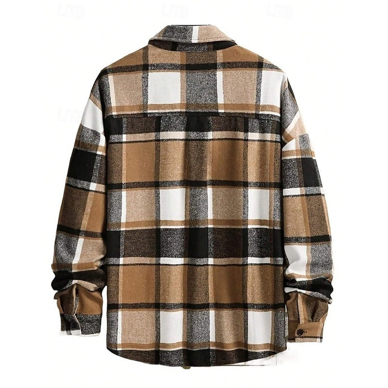 Rugged Plaid Overshirt for Men