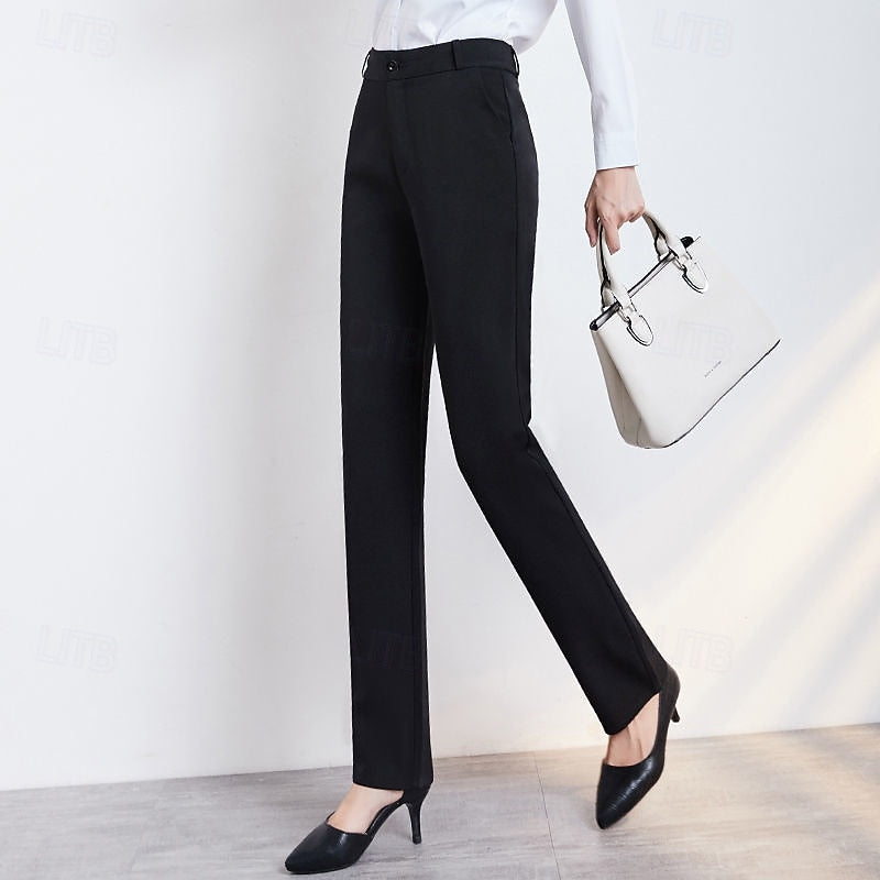 Straight-Leg Trousers for Women, Tailored Style