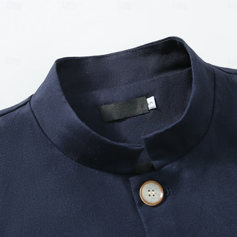 Mandarin-Collar Jacket for Men